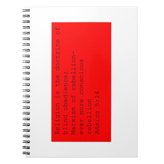 Caderno do 5:14 dos princípios (Frente)