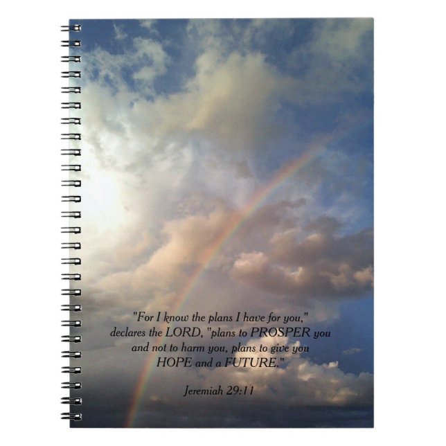 Caderno do arco-íris do 29:11 de Jeremiah (Frente)