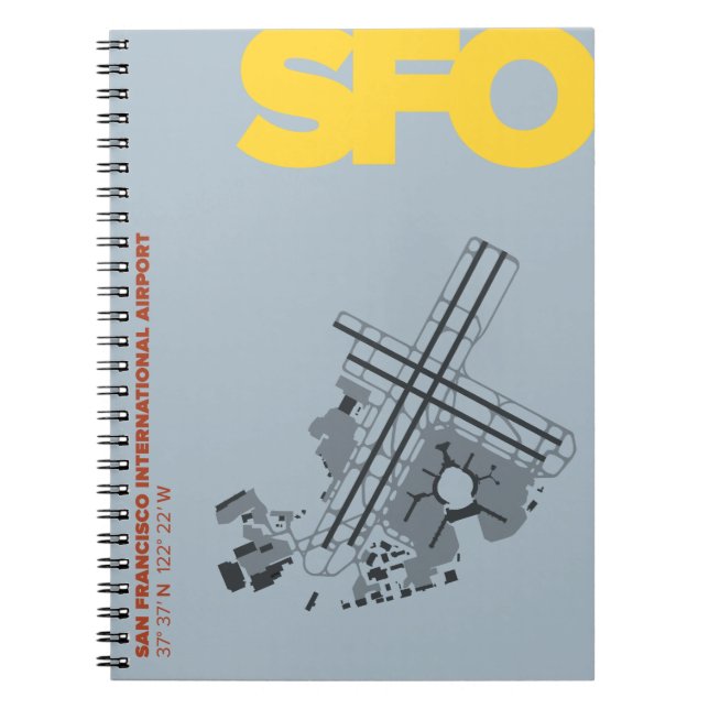 Caderno do diagrama do aeroporto de San Francisco (Frente)