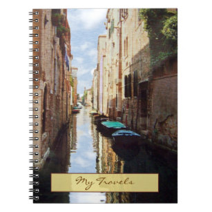 Caderno do Diário do viagem de Veneza Italia
