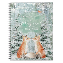 caderno do feriado do ano novo da raposa do pisco