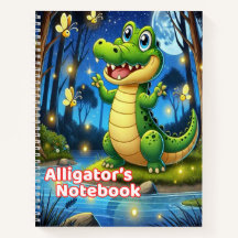 Caderno do Jacaré/Caderno Escolar Fofo para Crianç