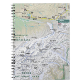 Caderno do mapa de Denali (Alaska)