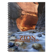 Caderno do parque nacional de Zion, estreitos de