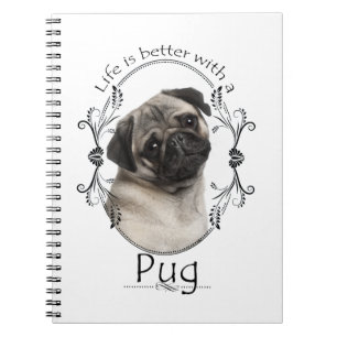 Caderno do Pug da vida melhor