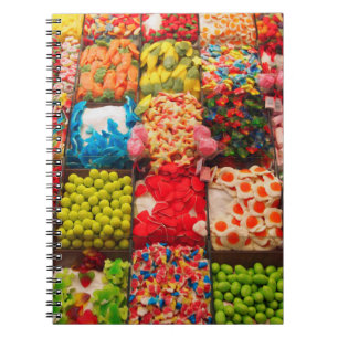 Caderno doce da loja dos doces coloridos