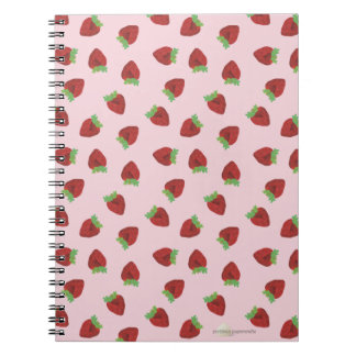 Caderno doce da morango