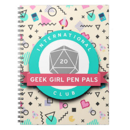 Caderno dos correspondentes da menina do geek