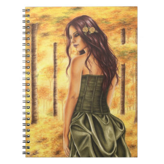 Caderno dourado da floresta