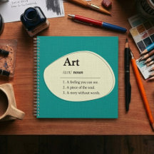 Caderno e Livro de Desenho no Estilo de Dicionário