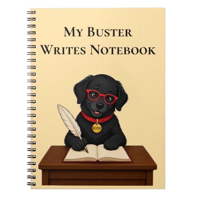 Caderno em espiral Buster Writes para Escritores (Frente)