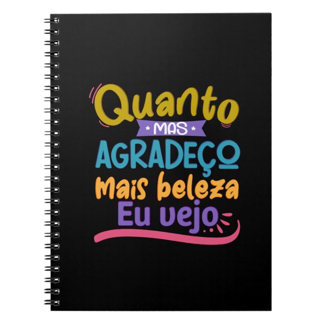 Caderno em espiral com cartazes (Frente)