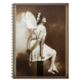 Caderno em espiral de foto de estúdio vintage, Fae