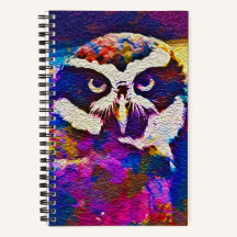 Caderno em Espiral do "Woody Whoo" Coruja