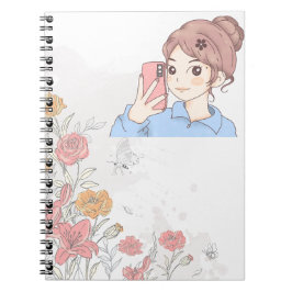 Caderno Encantador com Espiral para Meninas: