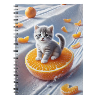 CADERNO ESPIRAL オレンジの上の猫