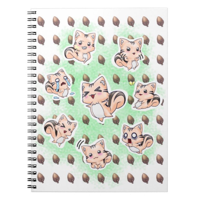 CADERNO ESPIRAL シマリスルックん (Frente)