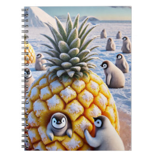 CADERNO ESPIRAL パイナップルのハウスとペンギン
