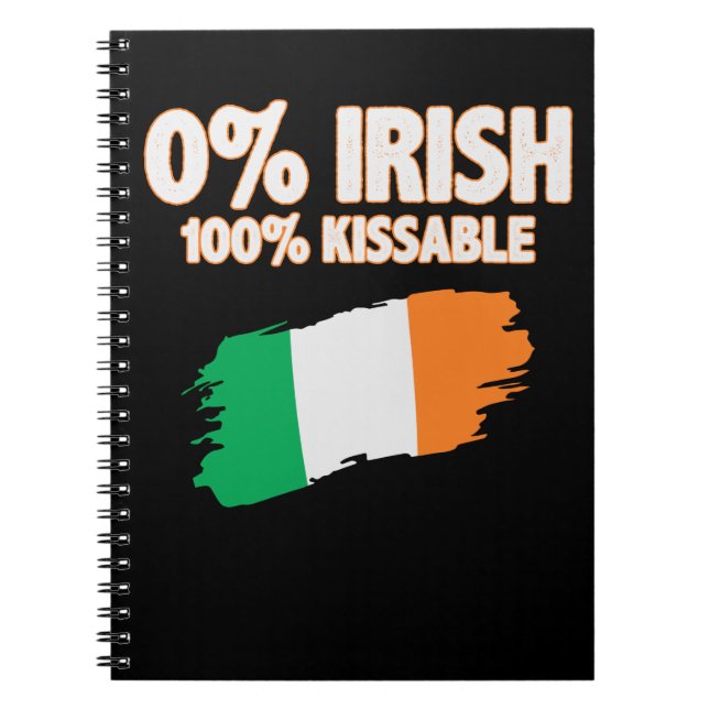Caderno Espiral 0% irlandês 100% (Frente)