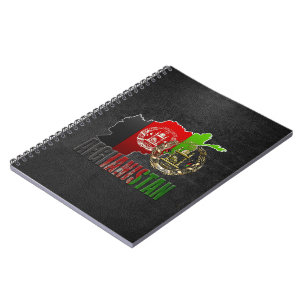 Caderno Espiral [100] Afeganistão: COA, bandeira e mapa