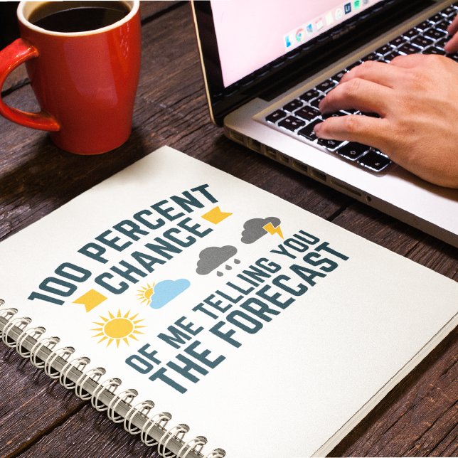 Caderno Espiral 100% de chance de eu contar a previsão (Criador carregado)