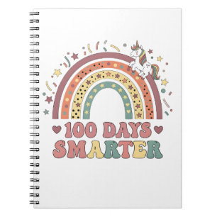 Caderno Espiral 100 Dias Crianças Meninas Unicórnio 100º Dia da