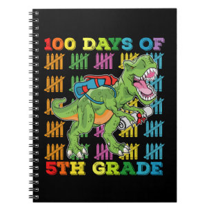 Caderno Espiral 100 Dias Da 5ª Série Escola Do T Rex Dinossauro