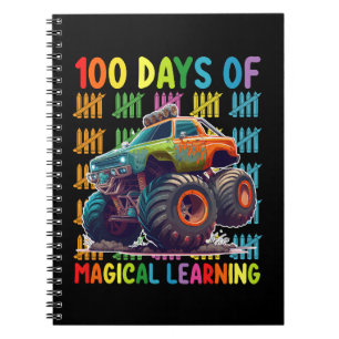 Caderno Espiral 100 Dias De Aprendizado Mágico Escola De Caminhão 