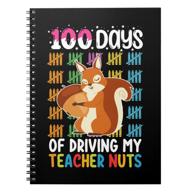 Caderno Espiral 100 Dias De Condução De Loucos De Professores (Frente)