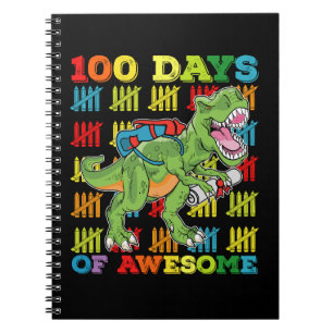 Caderno Espiral 100 Dias De Dinossauro T Rex Incrível 100ª Escola