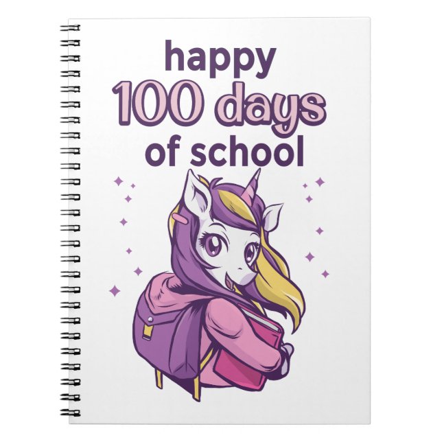 Caderno Espiral 100 dias de escola (Frente)