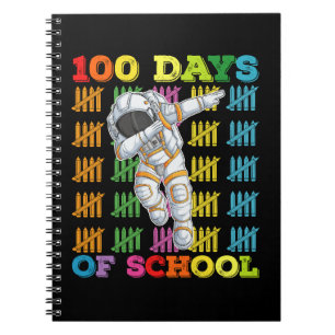 Caderno Espiral 100 Dias De Escola Professor Astronauta