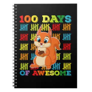 Caderno Espiral 100 Dias De Esquilo Incrível 100º Dia De Escola
