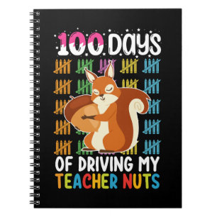 Caderno Espiral 100 Dias Enlouquecendo Meu Professor Esquilo