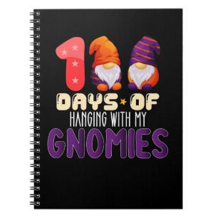 Caderno Espiral 100 Dias Pendurado Com a Escola dos Meus Gnomos