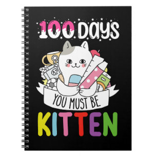 Caderno Espiral 100 Dias Você Deve Ser Gatinho da Escola