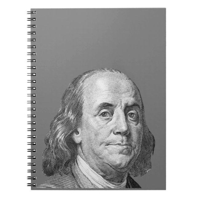 Caderno Espiral 100 dólares, Benjamin Franklin (Frente)