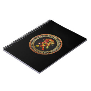 Caderno Espiral [100] Dragões vermelhos e amarelos
