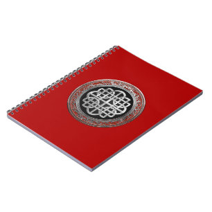 Caderno Espiral [100] Nó de Prata Celta Sagrado Cruz