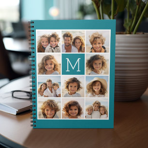 Caderno Espiral 11 Colagem de Fotos em Grid com Monograma