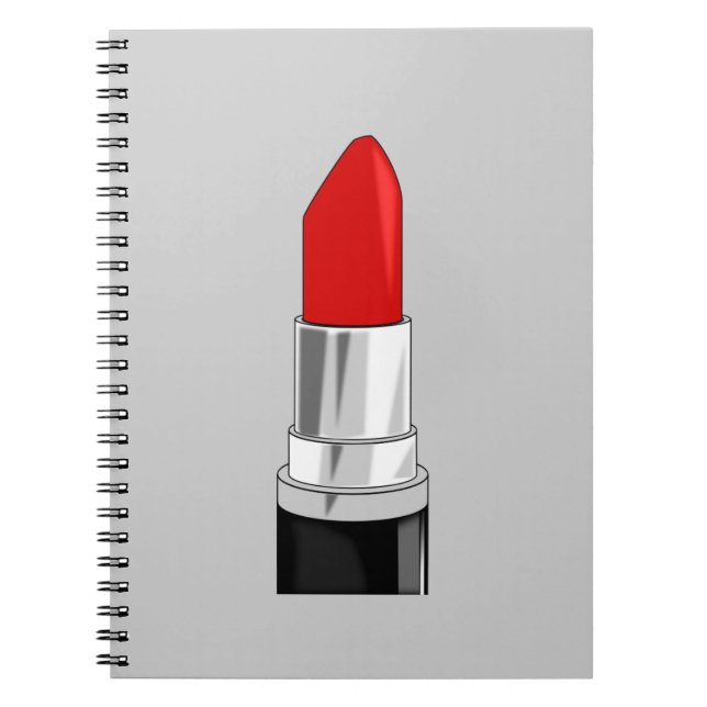 CADERNO ESPIRAL 13479 ESTILO DE BELEZA DO LIPSTICK VERMELHO (Frente)
