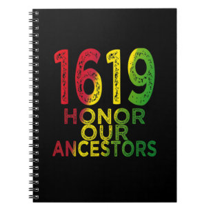 Caderno Espiral 1619 Nossos Ancestrais Projetam História Negra Mês