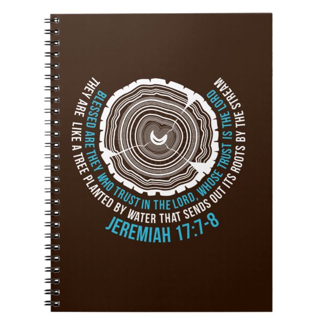 Caderno Espiral 17:7 de Jeremiah - 8 anéis de árvore (Frente)