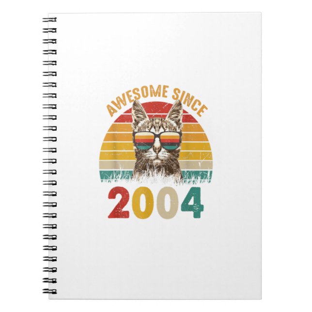 Caderno Espiral 18º Presente De Aniversário Para Um Gato Ao Longo  (Frente)