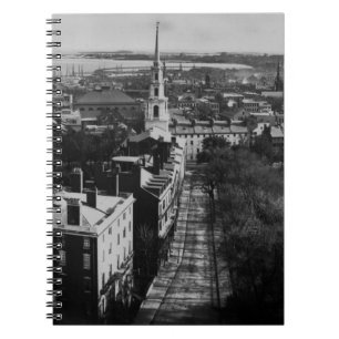 Caderno Espiral 1859:  Uma vista de Boston da casa do estado