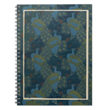1906 Vintage European paciocks wallpaper art
