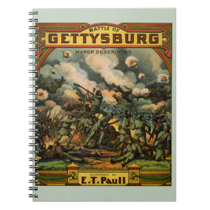 Caderno Espiral 1917 A Batalha do cobrir de Gettysburg