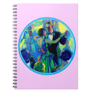 Caderno Espiral 1920 e cavalheiro no salão de dança