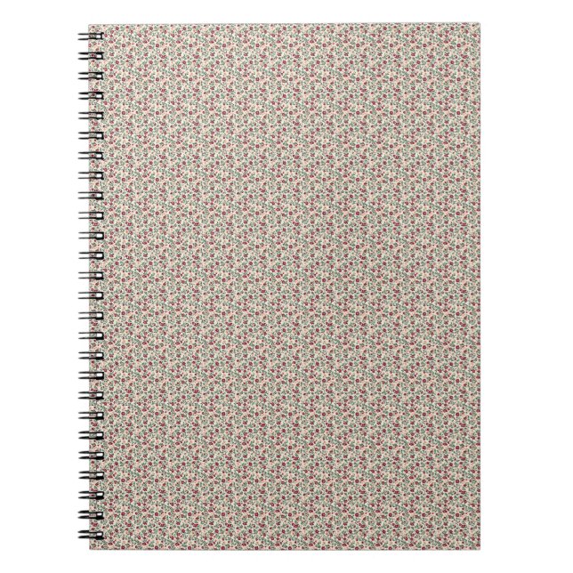 Caderno Espiral 1940s Utility Floral Sprig Pattern (Frente)