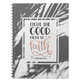Caderno Espiral 1 Timothy 6:12 Luta contra a Boa Luta da Fé